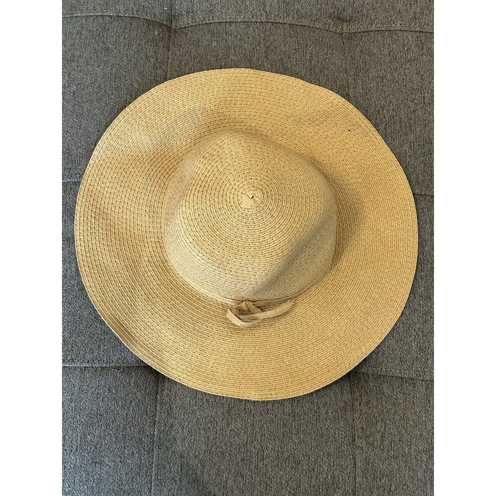 Straw Hat with Bow 21.5" Circumference - Picture 2 of 6